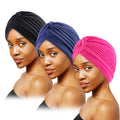Wholesale Twist Turban Three Pieces/Set Custom Logo Ladies Hair Accessories Stock Turbans Polyester Headwraps