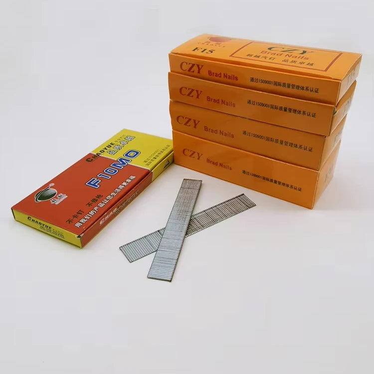 F10 F15 F20 F25 F30 18 Gauge Air Gun Nails Zinc-plated Galvanized Steel Staples Pneumatic Industrial Grade Silver Brad Nail