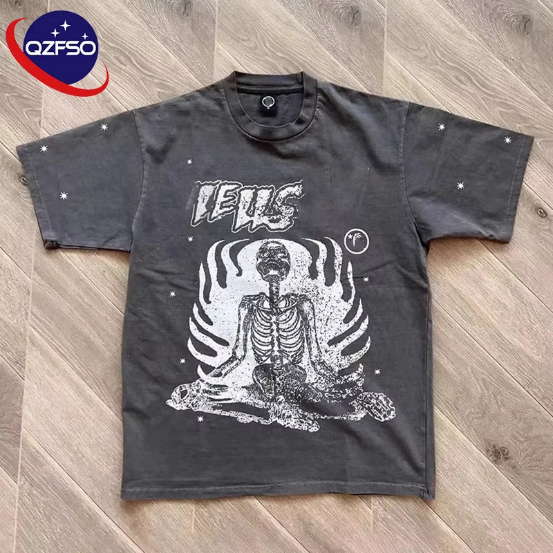 Vintage Tee Custom Print Logo Graphic Oversized Boxy Cropped T Shirt 100% Cotton Heavyweight T-shirt Unisex Acid Wash Men Tshirt