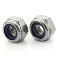Stainless Steel 304 Prevailing Torque Type Nylock Nylon Insert Nyloc Lock Nut DIN 982 DIN985