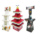Christmas Modern Foldable Eco-friendly Supermarket Promotion Display Rack Multi-layer Cake Dessert Toys Recycled Cardboard Stand