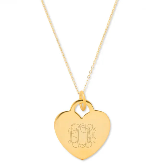Inspire Jewelry Dedicate Design Stainless Steel Engraving Heart Necklace Free Engraving Pendant Logo Party Jewelry for Female