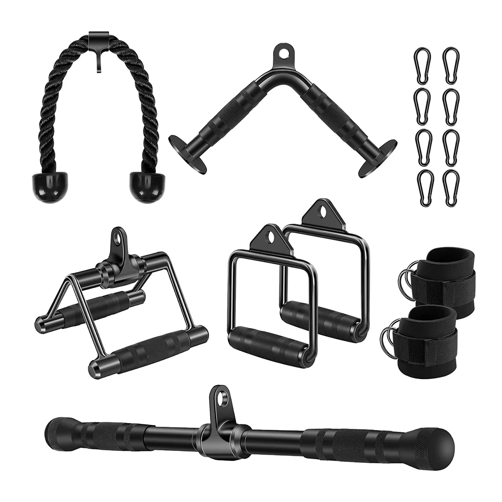 FDFIT Wholesale Tricep Press Down Cable Machine Attachment Pull Down Straight Bar Weightlifting Workout Accessories