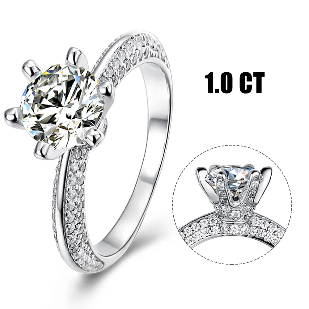 Abiding Jewelry Factory OEM/ODM Custom 18k White Gold Plated Jewelry Ring Wholesale Moissanite 925 Jewellery