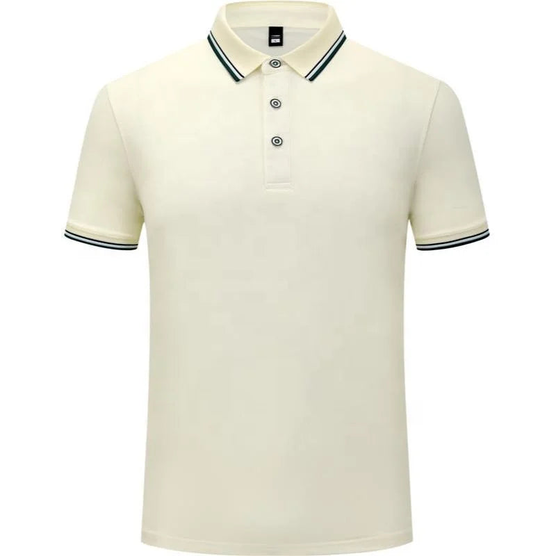 High Quality Men's Golf for Shirt Custom Logo Front Breathable Button-Down Short Sleeve Knitted Polyester Spandex Printed