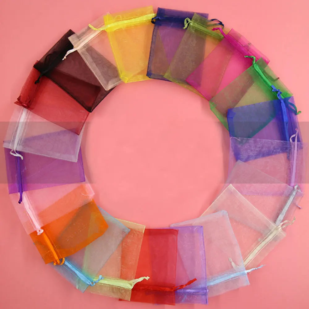 Wholesale Organza Bags Drawstring Pouch for Jewelry Custom logo Available