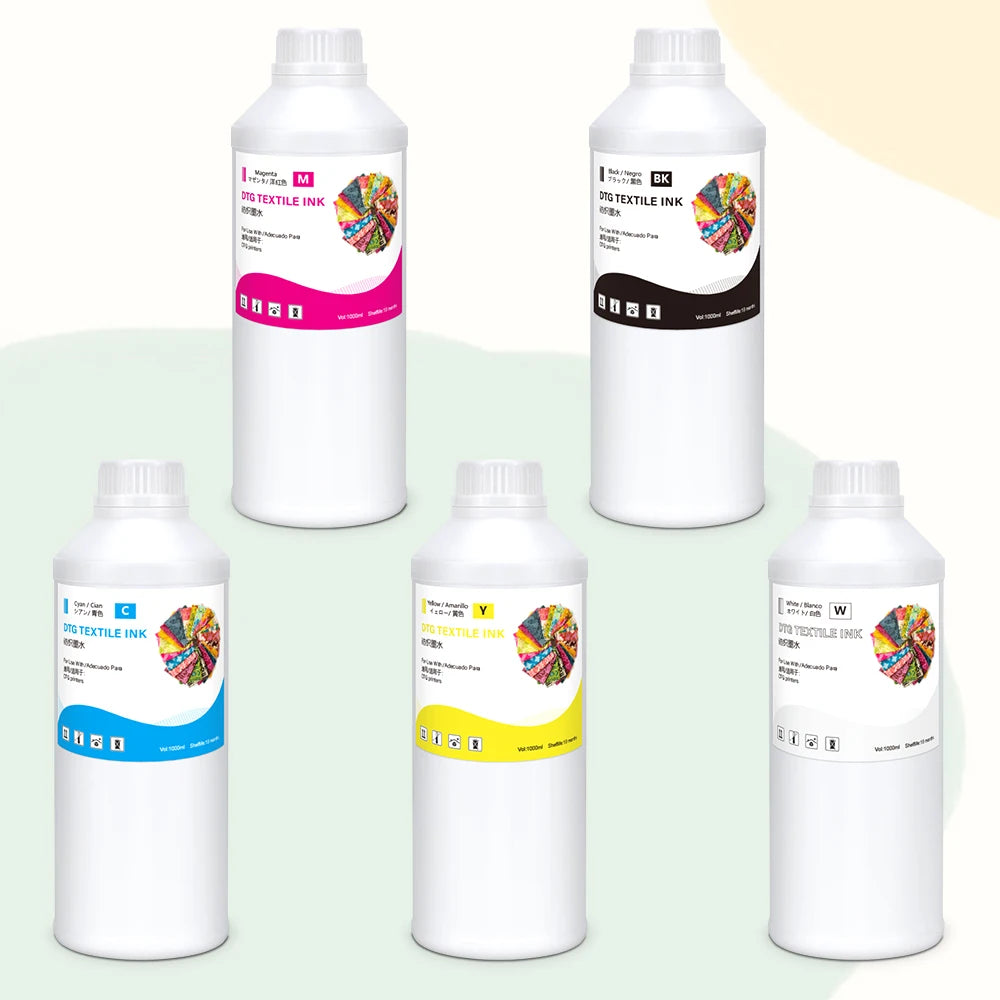 DTG Textile Pigment Ink for Epson F2000 F2100 F2130 Printer Water Proof Sun Resistance