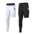 Men's Breathable Leggings Custom Design Yoga Pants Compression Sport Workout Fitness with Pocket
