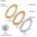 Starsgem 10k 14k Gold Diamond Ring Round 2.5mm DEF-VS HPHT CVD Lab Diamond Engagement Ring