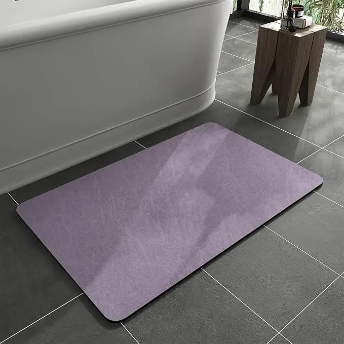 New Design Solid Color Lavender 15.7"x23.6" Bath Mat Rug with Rubber Backing Non-Slip Quick Dry Absorbent for Home or Hotels