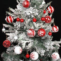 Wholesale 2025 Christmas Tree Pendant Ball Ornaments New 44pcs/set Supplies with UV Printed Box Christmas Plastic Balls