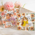 Pack of 20 PET Flower Edge Series Decorative Stickers Flower Decoration Base Stickers 20pcs/Pack