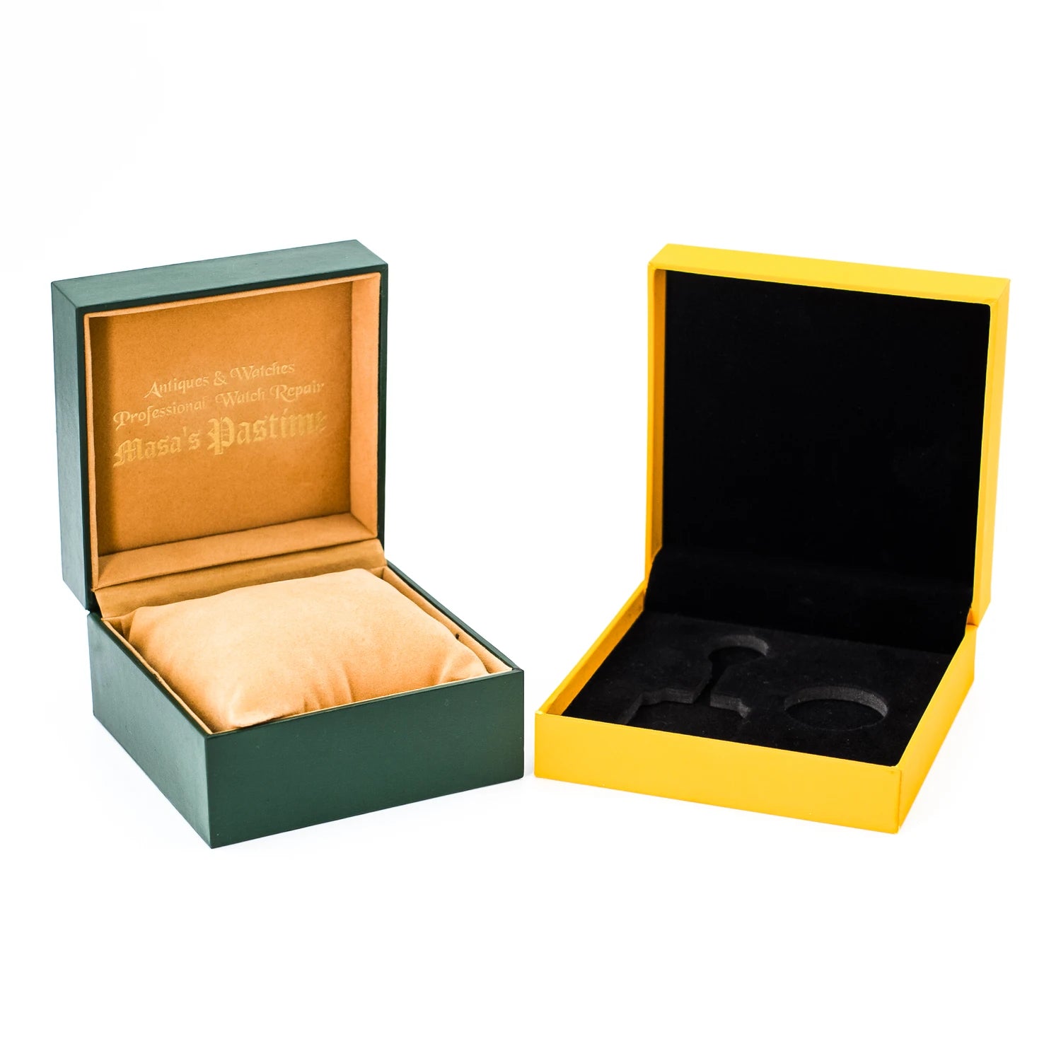 Custom Logo Printed Yellow Cardboard Eco-friendly Embossing Luxury Watch Gift Packaging Box for Watches