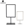 Adjustable Modern Stainless Steel Mobile Poster Display Board Stand A4 Size Sign Holder for Cosmetic Display  Billboard
