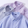Autumn New Style Men's Casual Shirt Slim-Fit Poplin Knitted Plain Dyed Anti-Pilling Striped 100% Cotton Oxford Textile New