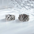 Hot Selling Bohemian Style Men's Jewelry Personalized Silver Plated Ring Display Card Trendy Zircon Magician Fashion Rings
