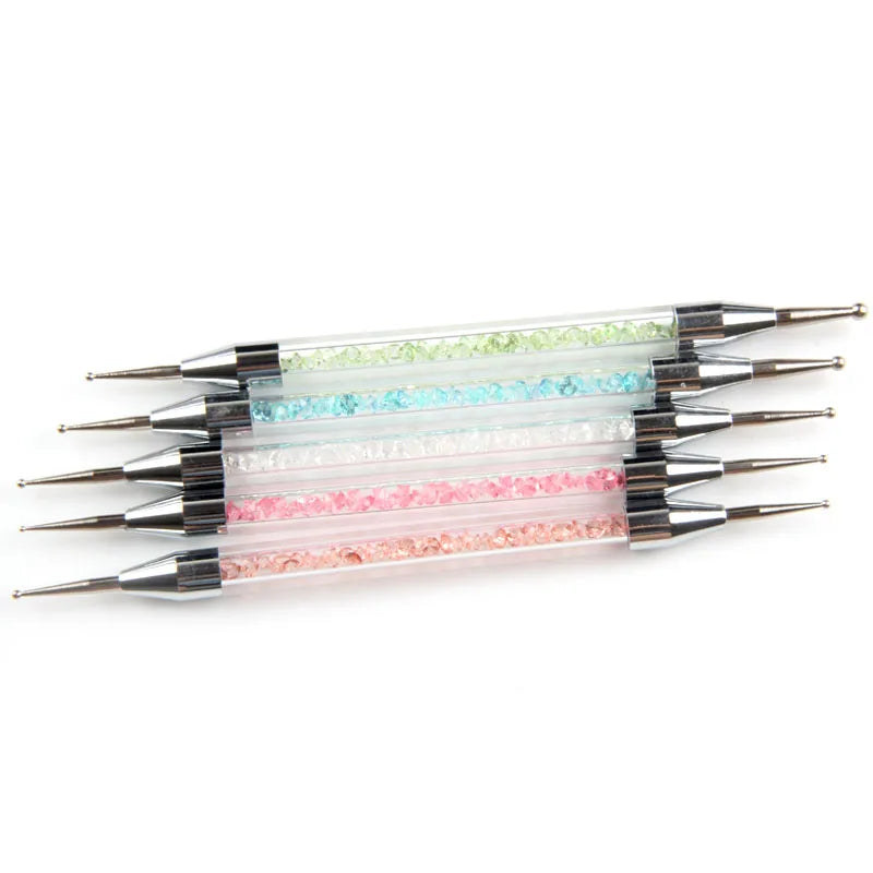 TSZS  Factory Direct Professional Summer Colorful Crystal Top Grade Dotting Pen Set With Rhinestone Manufacturer