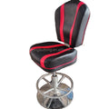 Wholesale High Back Adjustable Swivel 360 Degree Modern Design Black Leather Metal Leg Poker Chair for Home Bar Casino Sale