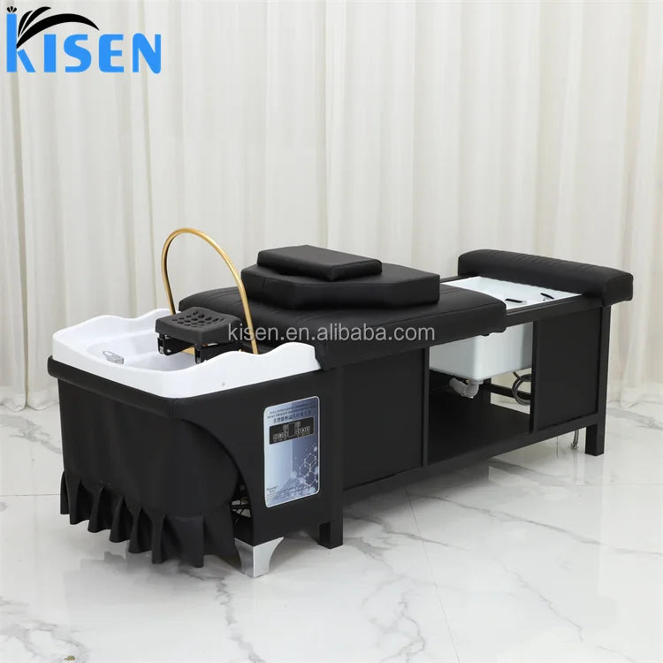 Multifunction Shampoo Bed Sink Foot Bath Massage Chair Spa Hair Washing Basin With Steamer Water Circulation Salon Furniture