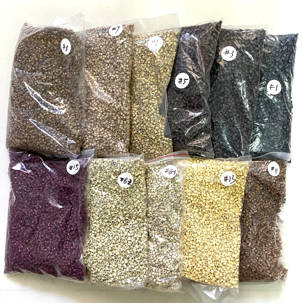 10000pcs/bag 5mm Micro Ring Beads Hair Extensions Tools Micro Rings with Silicone MegaBDM