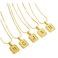 Stainless Steel 18k Gold Plated Layer Necklace with Letter Initial Capital Alphabet Pendant Accessories for Man
