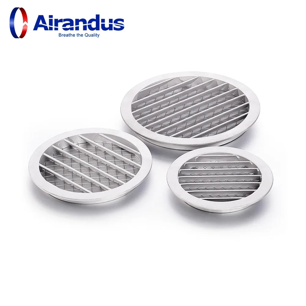 Shutters  Round Cast air Vent Louver Ventilation Insect Screen Dryer air Cooler Grill Stainless Steel 304 or 201
