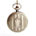 Bronze Quartz Watch Vintage Vertical Grain Shield Pocket Watches