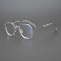 Japanese Niche Brand High-end Handicraft Acetate Titanium Glasses Frame Punk Lightweight Full-Rim Diamond Shape Eyeglasses for