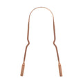 100% Natrual Sustainable Tongue Cleaning Tools Custom U Type Copper Tongue Scraper Non-synthetic Handle Tongue Coating Cleaner