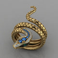 CAOSHI Snake Ring Exotic Fantasy Winding Gold Color Snake Adjustable 6-10 Ring Banquet Fashion Party Jewelry Rings Women