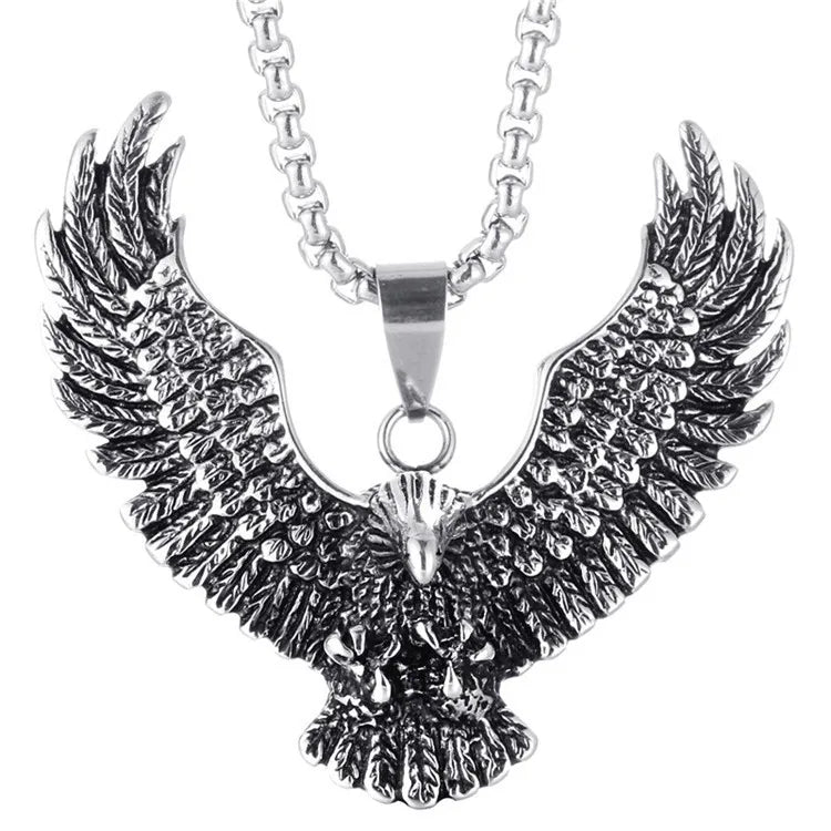 American Necklace Eagle Bird Spread Wing Personalized Manufacturer Wholesale Stainless Steel Jewelry Eagle Pendant