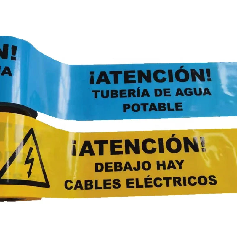 Durable Waterproof Tear-Resistant Underground Warning Tape Non-Detectable Hazard Caution Maker Tape