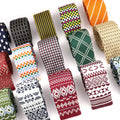 Knit Tie Fashion Pattern Print Leisure Men's Knitted Tie Colourful Woven Daily Wear Cravat Gift for Apparel