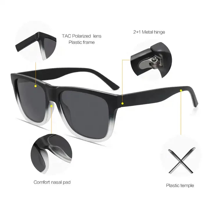 2024 Outdoor New Arrival Uv400 Sports Sunglasses Custom logo Printed Mens Polarized Double Color Sun Glasses Cycling