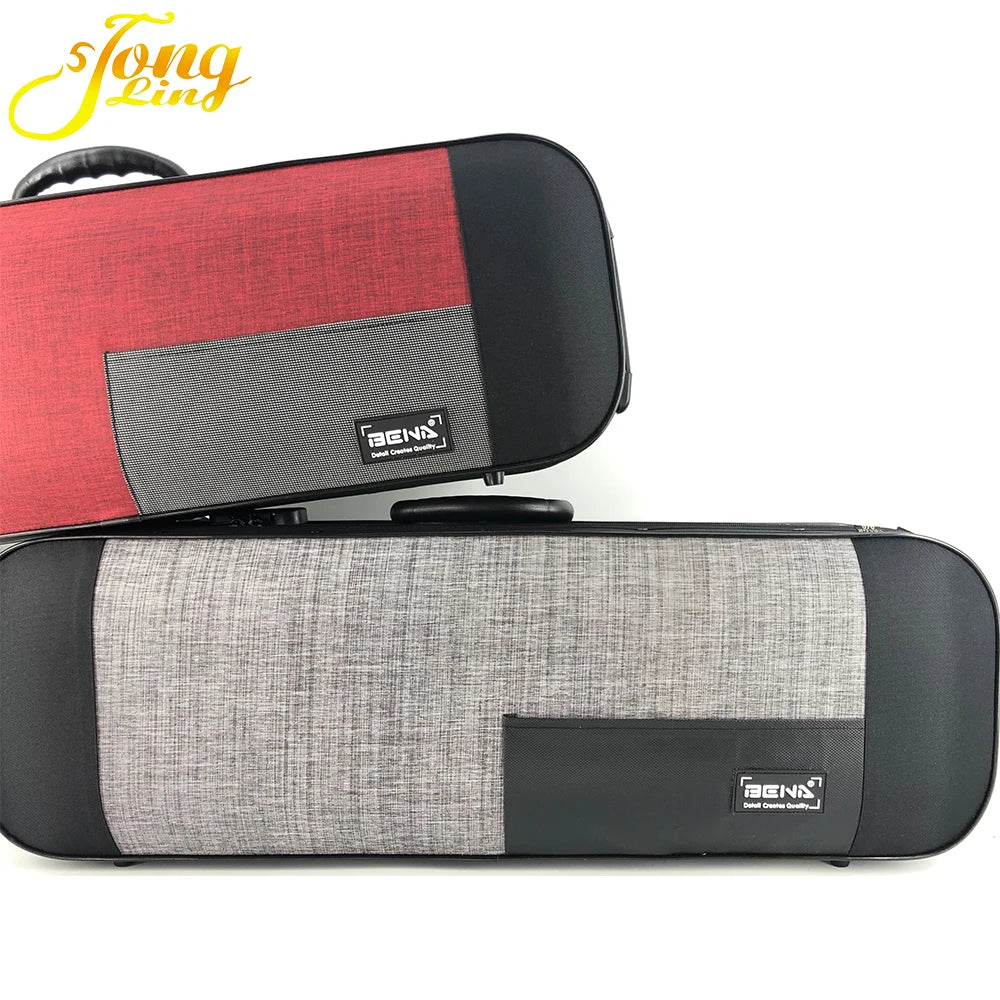 Wholesale Professional Violin Case with Fabric+foam Material Shoulder Strap Custom Design Padding for Sale