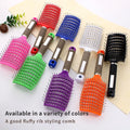 Professional Bristle Nylon Hairbrush Hair Scalp Massage Paddle Vent Comb Curly Detangle Salon Styling Tool Plastic Handle