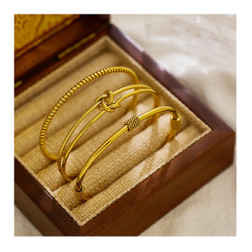 New Arrival Trendy Lady Stainless Steel C Shape Open Bracelet 18k Gold Plated Stainless Steel Non Tarnish Cuff Bangle