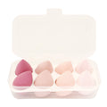 Popular 8-Piece Set of Soft Blush Makeup Sponges Private Label Beauty Facial Foundation Blending Puffs with Egg Box Eye Makeup