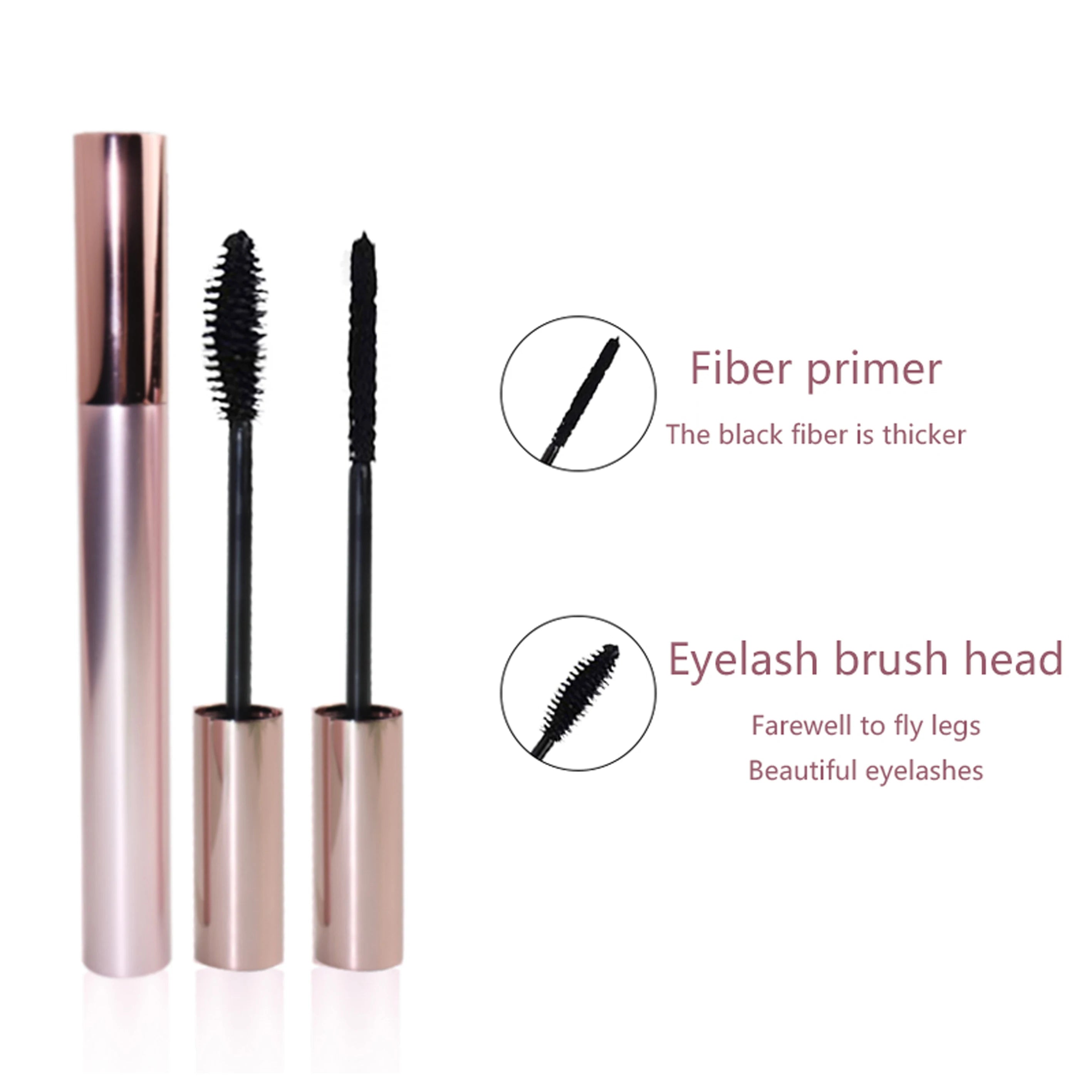 Best Selling Custom Logo 4D Silk Mascara Waterproof Mineral Vegan Mascara with Sunscreen Cruelty-Free Black Mascara