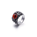 KALEN Domineering Inlaid Black and Yellow Eye Ring Men