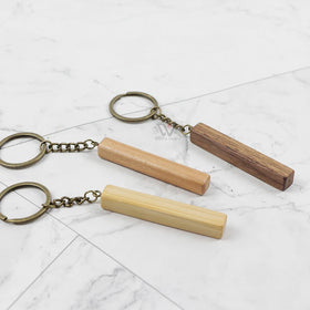 Eco-Friendly Factory Blank DIY Souvenir Gift Wholesale Promotional Personalized Engraved Leather Wood Keychain