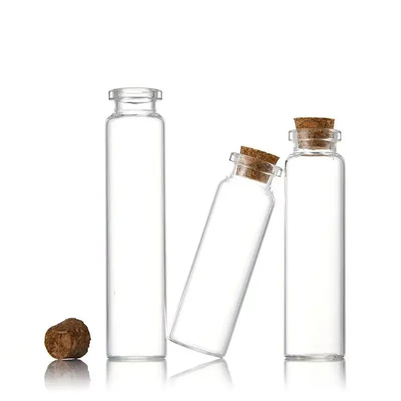 Factory Direct Sale Of High Borosilicate Tube Bottle Cork Glass Bottle Test Tube Bottle Transparent Glass Wooden Cork/bamboo Lid