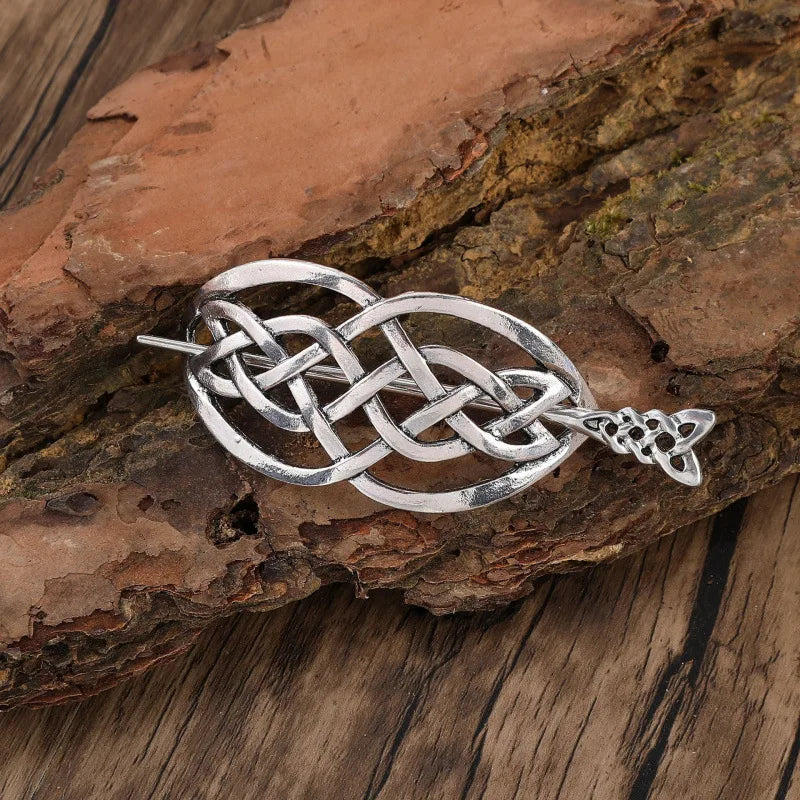 Norse Viking Celtic Knot Hair Pin Barrette Hair Pin Antique Hair Clip Pin Norse Nordic Thor Odin Freya Scandinavian Gift