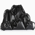 Multi Size Organizer String Pouch Bag Waterproof PU Drawstring Gift Bag PU Leather Carry Pouch Bag With Drawstring for Promotion