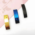 Men Fashion Bracelet Stainless Steel Bend Through Leather Rope Hollow Casing Connector Clasp Jewelry Findings & Components