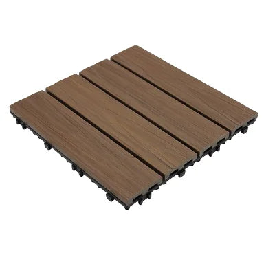 Snap in Easy Click Locking Composite Wood Plastic Wpc DeckING Tiles Outdoor Interlocking Flooring for Gazebo 30*30