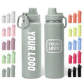Custom logo 750ml Stainless Steel Water Bottle Direct Drinking Vacuum Insulated Gym Thermos for Outdoor Sports Back to School
