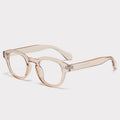 Unisex Retro Rivet Round Frame Optics Glasses Anti Blue Light PC Material for Reading Myopia Degrees