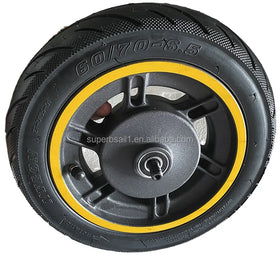 Scooter 10 Inch Front Wheel with Drum Brake for Max G30 Kickscooter Spare Parts 60/70-6.5 Tubeless Tire Wheel Tyre Parts