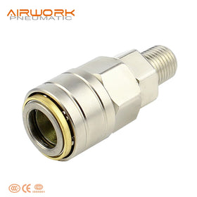 ZSM NITTO China Iron Plated Pneumatic Self Lock C Type PT Thread Quick Coupling Connector 2.5MPa CE Certified
